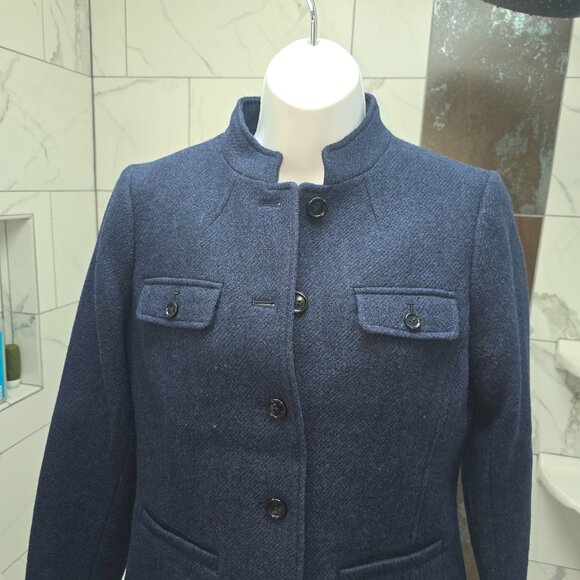 NWT Talbots Navy Blue Wool Blazer / Jacket  6P - Picture 2 of 9